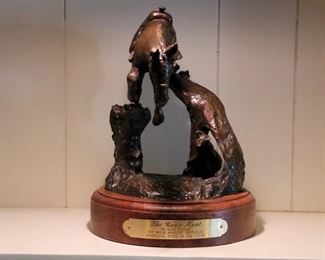 The Coon Hunt Statue by Gita Packer