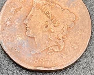1837 U.S. Large Once Cent Piece