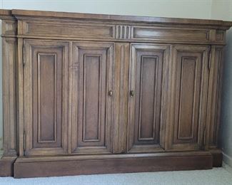Mid Century Drexel Walnut Console Cabinet