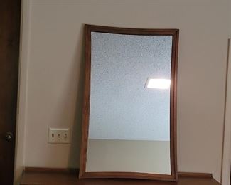 Mid Century Broyhill Dresser Mirror in Walnut