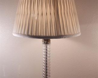 Vintage Crystal & Brass Table Lamp