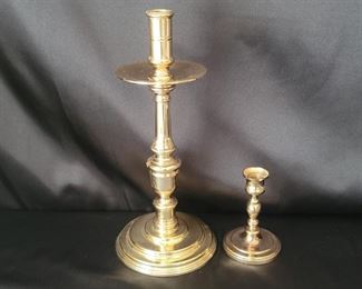 (2) Baldwin Solid Brass Candlesticks, USA