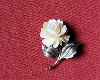 Vintage Sterling Rose Brooch/Pin, Germany