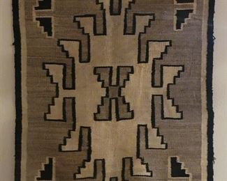 Beige & Black Southwest Design Area Rug