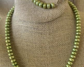 Freshwater Pearl & Sterling Silver Necklace and Bracelet