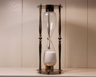 Vintage Brass 30 Minute Hour Glass, Taiwan