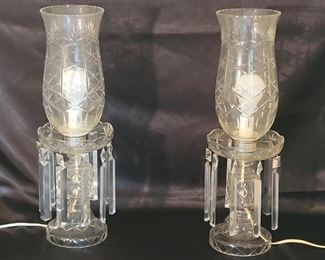 2 Electrified Clear Crystal Mantle Lusters