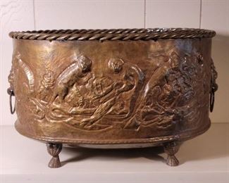 Oval Footed Cast Copper Plant Stand