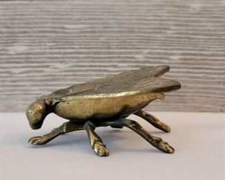 Mid Century Solid Brass Insect Figurine