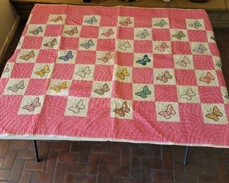 Detailed Hand Stitched Quilt