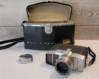 Vintage Bell & Howell Movie Camera with Case