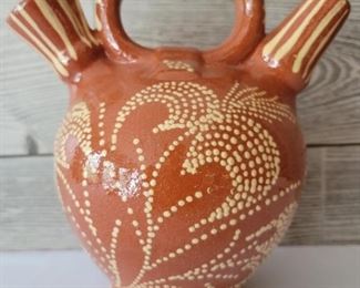 (3) Terra Cotta Lidded Jars/Canisters