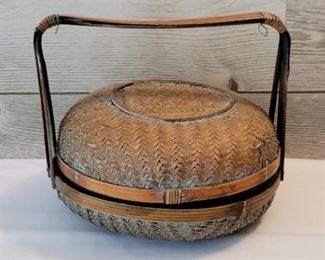 Vintage Asian Wicker Wedding Basket