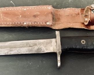 Vintage Knife in Leather Scabbard