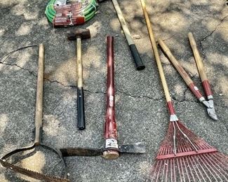 Lot of Yard and Garden and Garage Tools