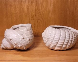 Vintage Pink Ceramic Shell Decor from Neiman Marcus