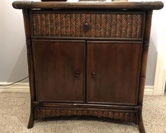 Pier 1 Bamboo Framed Side Table/Cabinet, Indonesia