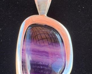 Sterling Silver& Amethyst Jay King DTR Desert Rose Trading Co. Pendant