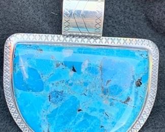 Sterling Silver and Turquoise Pendant by Jay King