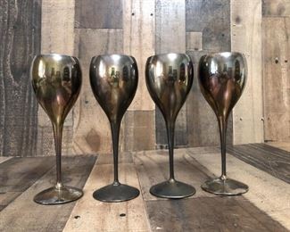 (4) Hallmarked Silver Plate Goblets