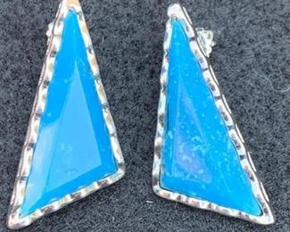 Sterling Silver and Turquoise Earrings by Jay King Hallmarked DTR
