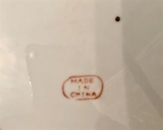 Vintage Chinese Medallion Plate, Carries Vintage Era Export Stamp