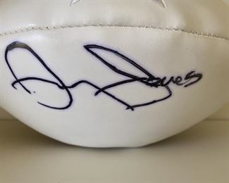 Dallas Cowboys Football Signed by Jerry Jones
Autographed NFC Championship and Super Bowl Football signed by Dallas Cowboys Franchise Owner, Jerry Jones