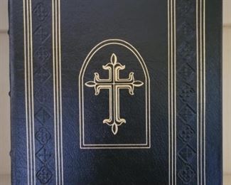 Easton Press Collector's Edition of The Holy Bible King James  Version Bound in Genuine Leather
Includes Family Records Section that remains blank
From the Private Library of BJ and Gloria Thomas 