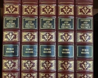 Easton Press Jefferson and His Time  - Dumas Malone  Volumes 1-5
5 Leather Bound Volumes
From the Private Library of BJ and Gloria Thomas