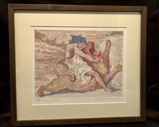 Rebecca D, Dore by Guillaume Azoulay. Limited 
edition Giclee. 186/125. Hand signed by artist. 14x11.  20x16.5 framed. COA attached.