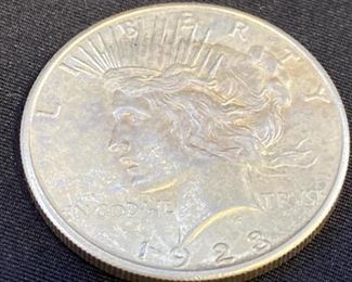 1923-S Silver Peace Dollar AU
