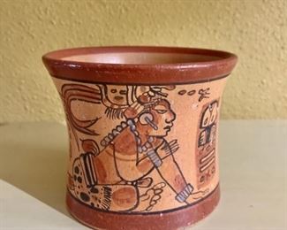 Mayan Terra Cotta Vase Signed By Roger Juarez
Regional Potter & Sculptor in Serralta, Yucatan, Mexico
Vase Created by Using Ancient Mayan Techniques and Pigments