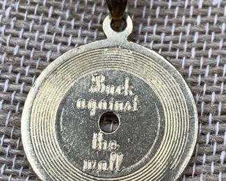 ‘Back Against the Wall’ 14k Gold Record Pendant