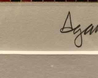 Yaacov Agam. NIGHT RAINBOW. Limited Edition
Serigraph, #18 of 18. Hand-signed by artist. 21x17. 26.5 x 29 framed. COA on back.