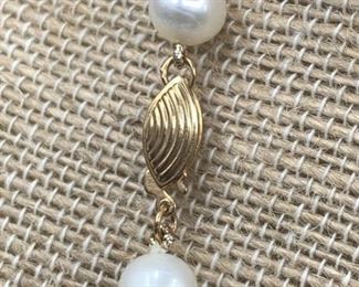 Pearl Necklace with 14k Gold-Filled Clasp