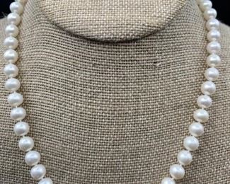 Pearl Necklace with 14k Gold-Filled Clasp