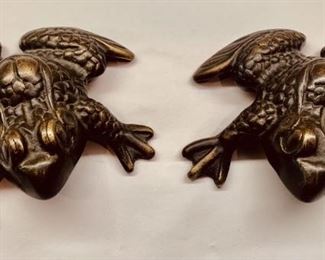 (2) Tiffany & Co. Bronze Frogs