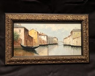 Aldo Marangoni. Venice. Original Oil on Canvas.