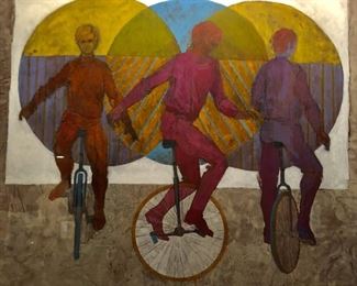 Bill H Armstrong. Unicycles. 39 x 36. 47 x 43