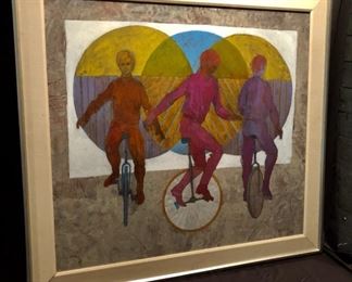 Bill H Armstrong. Unicycles. 39 x 36. 47 x 43