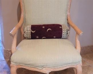 French Provincial Upholstered Arm Chair
