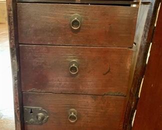 Antique Trunk Style Treasure Box 12.5in sq x 19in