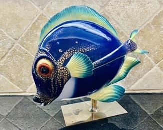 Modernism Fish Sculpture "Mangani" by Oggetti