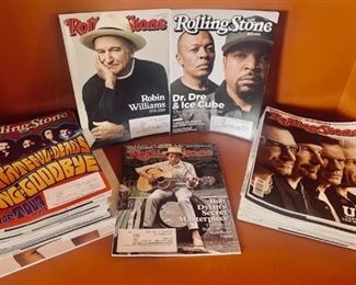 41 Rolling Stone Magazine including Robin
Williams, NWA, Bob Dylan, The Grateful Dead, and U2