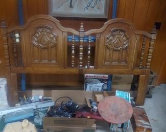 King Headboard ,frame and Armoire    $300