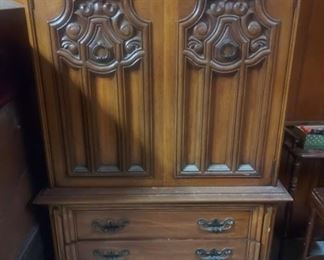 King Headboard , frame and armoire $ 300