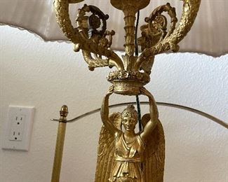 Pair Bronze D'ore Lamps Figural Lamps Girandole - exquisite Napoleonic - More - Directoire - 1780 - 1810 