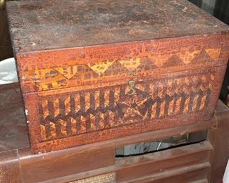 Antique Inlaid Tea Box