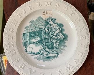 Staffordshire ABC Plate