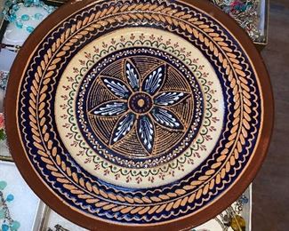 Unusual French Quimper Pottery Charger